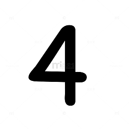 黑色数字4