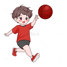 运动员打篮球投球动作