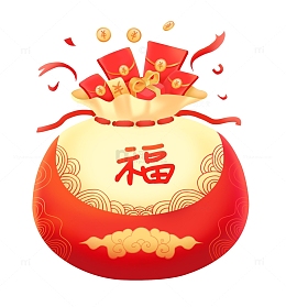 手绘金币红包