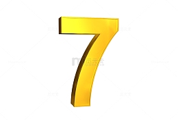 金属质感立体数字7