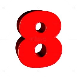 红色数字8