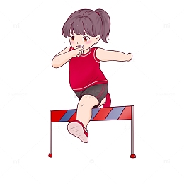 运动员跑步跨栏