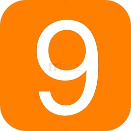黄底编号9
