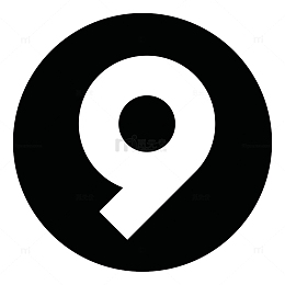 黑底数字9