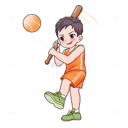 运动员打棒球
