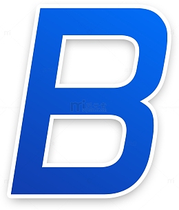 蓝色字母B