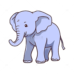 卡通大象插画