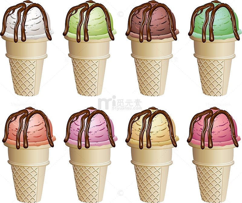 五颜六色的冰淇淋