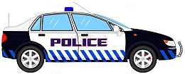 卡通警车