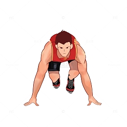 运动会亚运会运动员选手跑步起跑征程