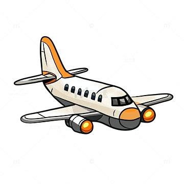 飞机卡通作绘素材
