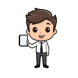 招聘男士白领卡通形象