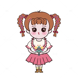 双马尾可爱女生