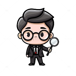 拿着放大镜招聘的男孩子