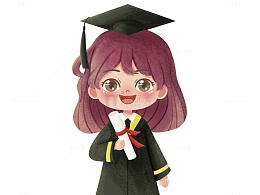 穿学士服的女孩