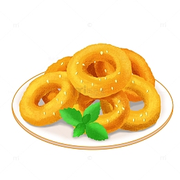 美食油炸小吃洋葱圈