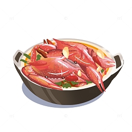 美食大闸蟹食材元素