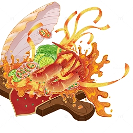 香辣大虾海鲜粉
