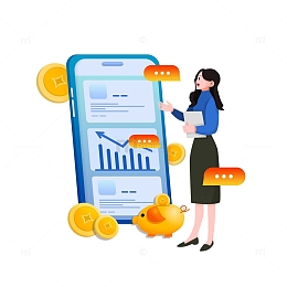 介绍讲解诚聘精英加入的职业女性白领矢量