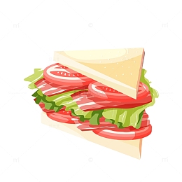 简约三明治美食早餐