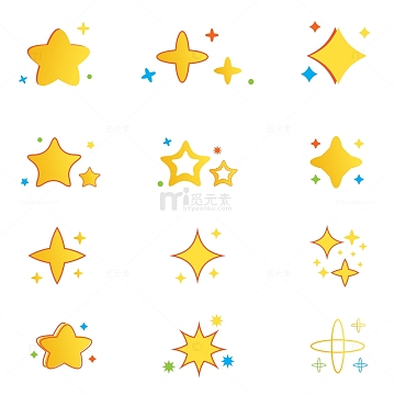 卡通小星星元素