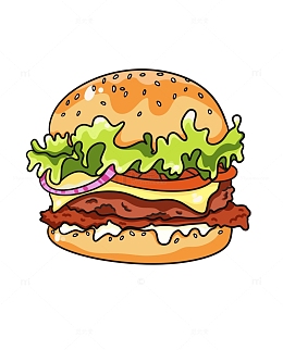 美味美食牛肉大汉堡