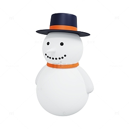 3D圣诞喜迎圣诞雪人