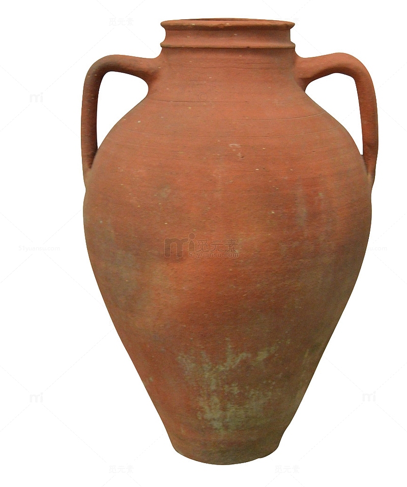 红釉陶罐