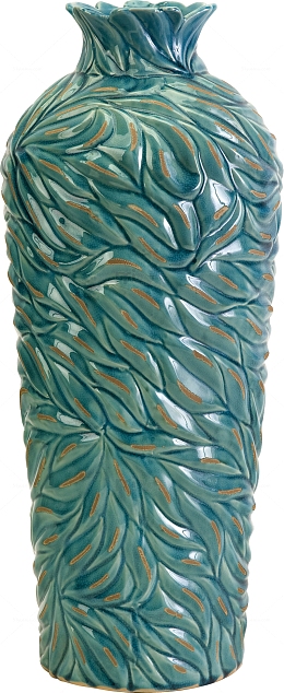 北欧花瓶浮雕花釉