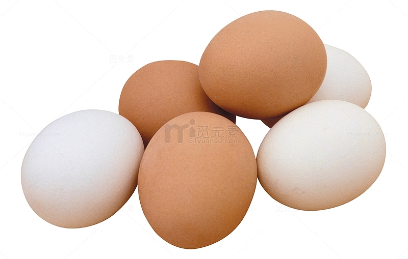 六颗新鲜鸡蛋