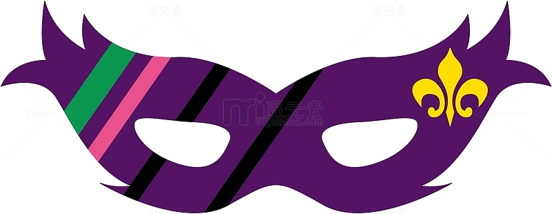 紫色嘉年华面具