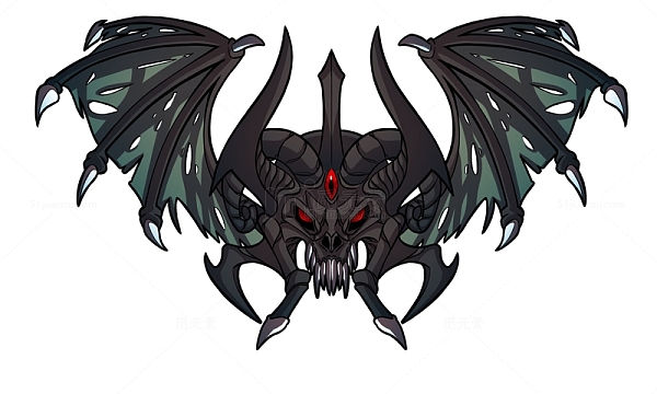 万圣节魔鬼翅膀装饰