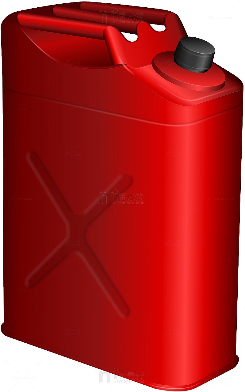 3D立体红色汽油桶
