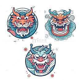 龙头卡通正面可爱