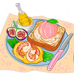 简约手绘营养减脂餐