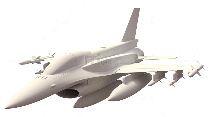 C4D喷气式战斗机模型