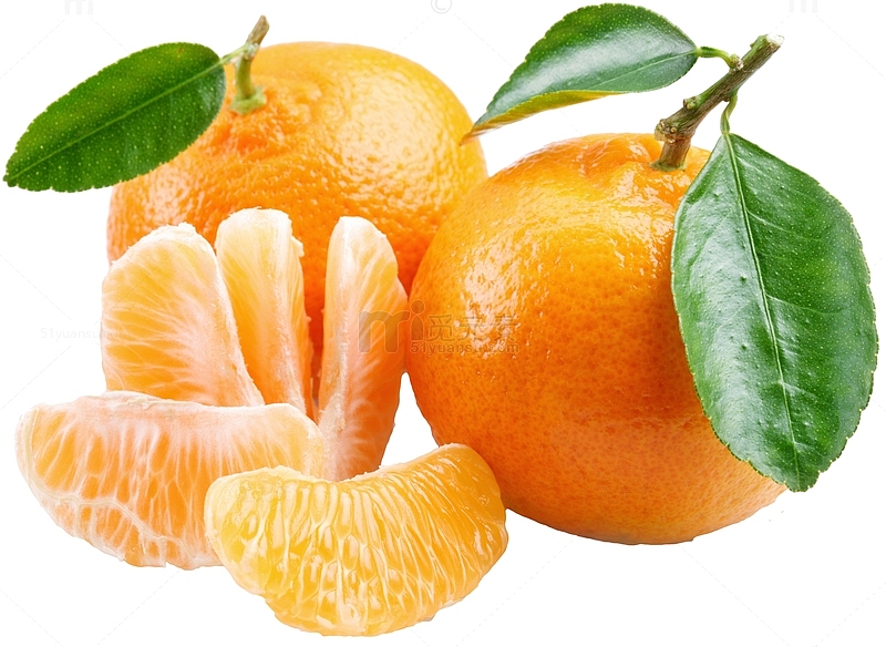 掰开的橘子