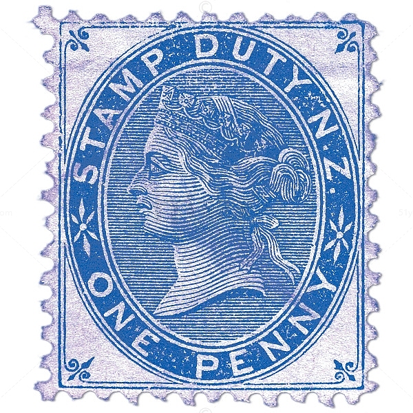 蓝色邮票