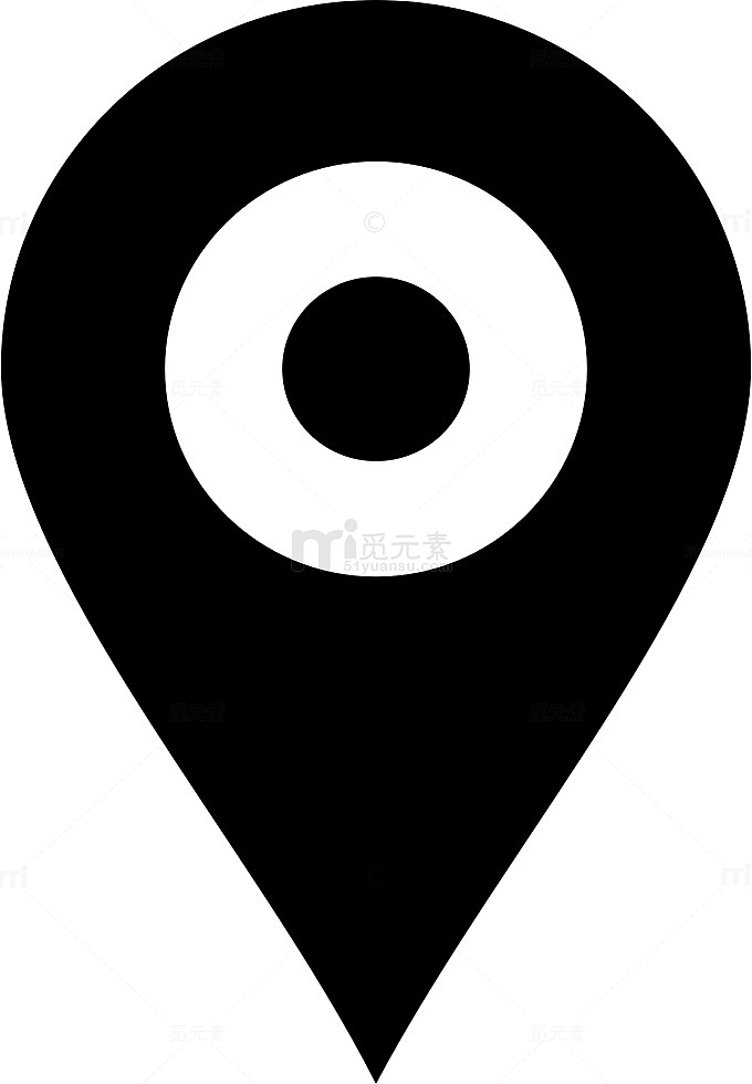 黑色卡通GPS图标