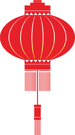 节日灯笼，简易灯笼，矢量图