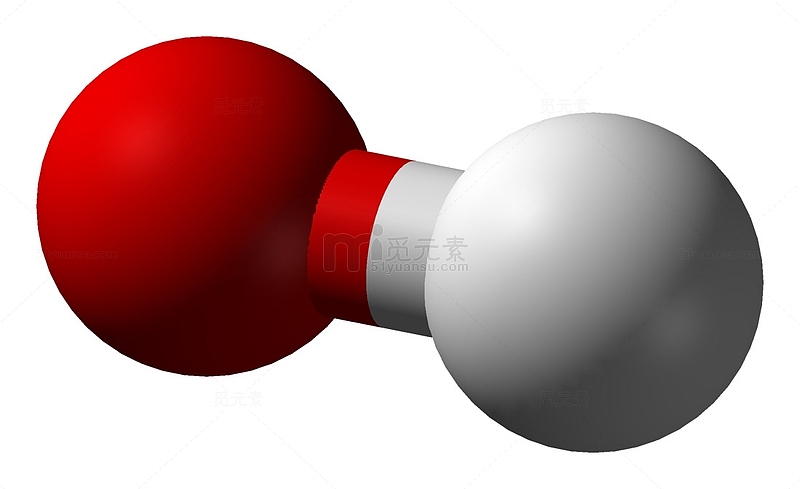 红白两色分子结构
