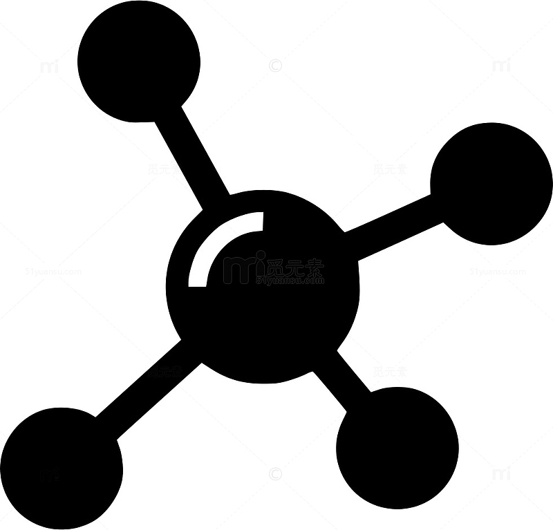 黑色分子图标