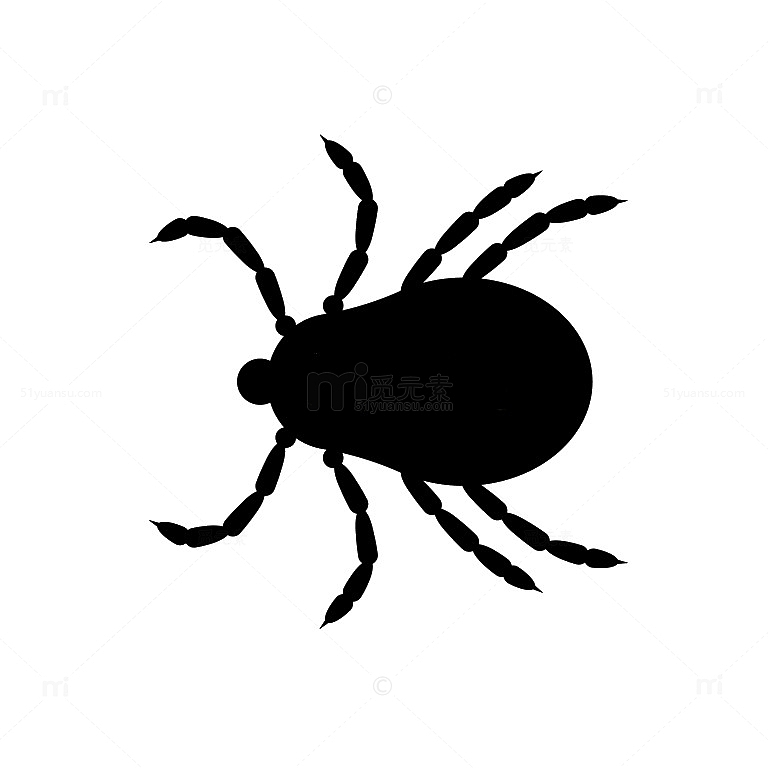 黑色蜱虫昆虫图标