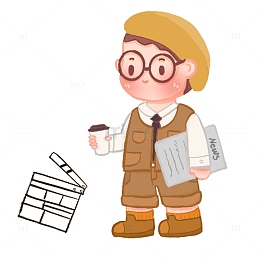 Q版 小朋友 小导演  豆豆眼 冰箱贴