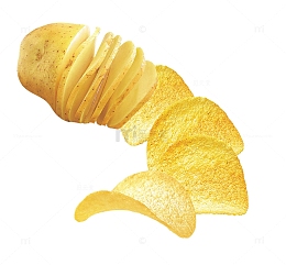 一堆薯片