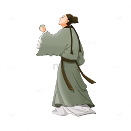 重阳节举杯喝酒忆故人的中国风古风男子