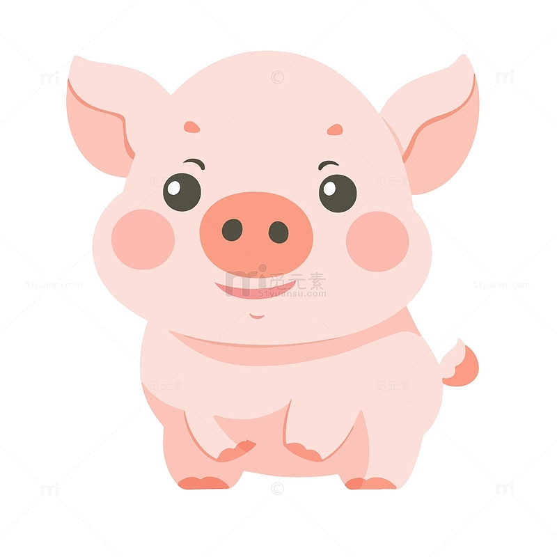 可爱的小猪插画