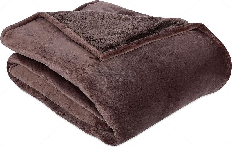 棕色折叠的毯子