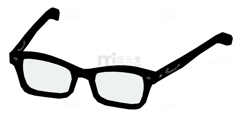 黑色粗框眼镜框