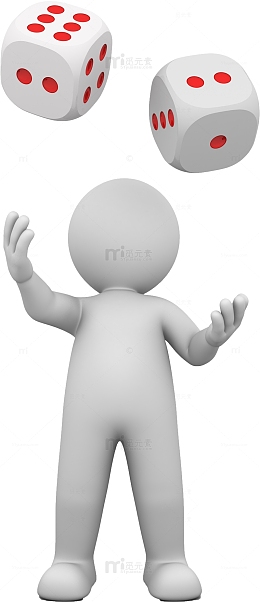 玩骰子的3D小人
